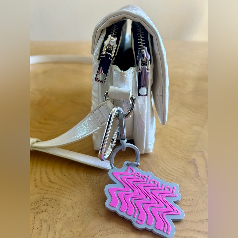 Desigual Iridescent White Crossbody Bag NWOT - Picture 5 of 13